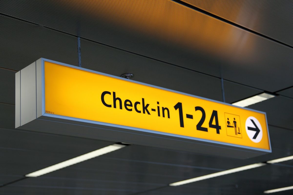 Aeroporto check-in viaggi all'estero USA