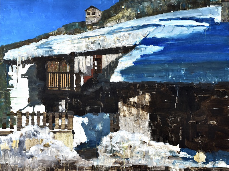 Vertigine Daniele Galliano, Segantini in my mind, 2012, olio su tela