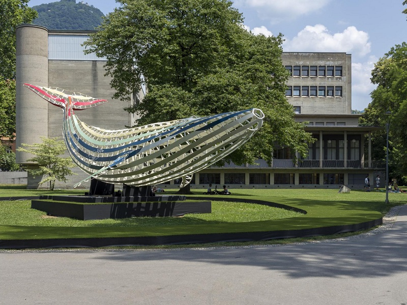 "Echoes – a voice from uncharted waters" è l'opera di Mathias Gmachl che sarà visibile fino al 12 ottobre 2021 al Parco Ciani di Lugano