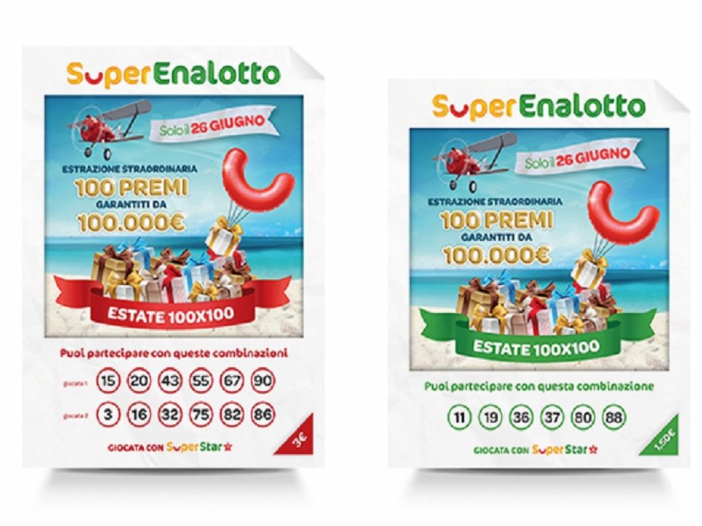 Estate 100x100 Superenalotto i 100 codici vincenti estratti