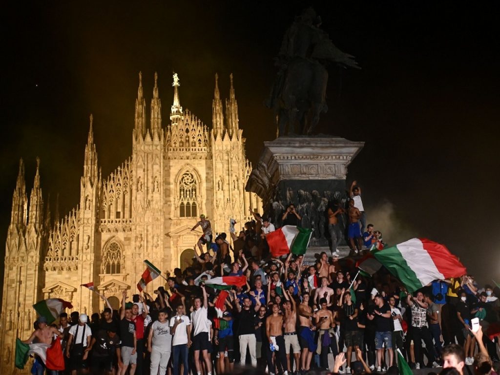 festeggiamento nazionale italia europei
