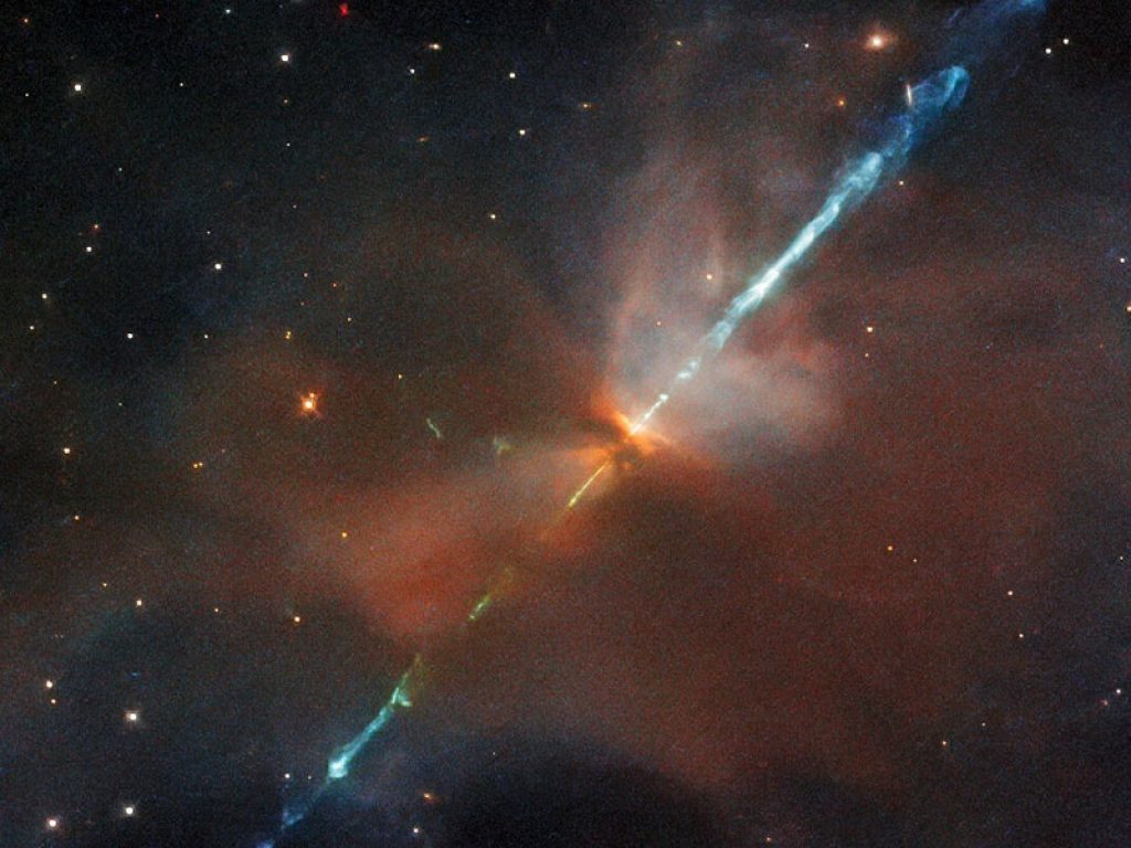 Osservazioni nell’infrarosso dei getti bipolari di materia emessi da stelle giovani, condotte con lo Hubble Space Telescope, hanno permesso di ottenere preziose informazioni