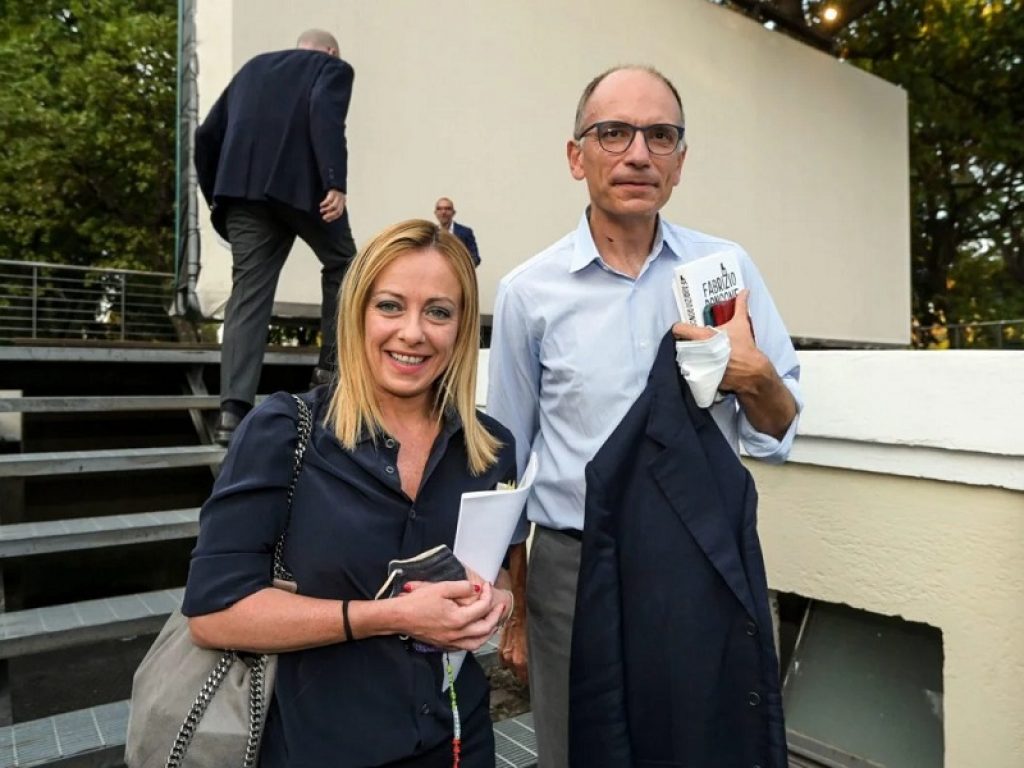 giorgia meloni enrico letta