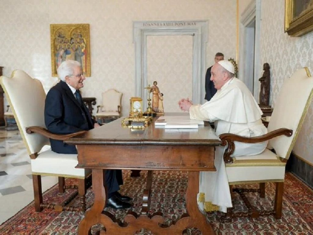 Mattarella in visita di congedo da Papa Francesco