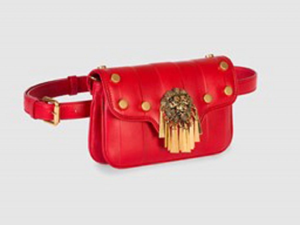 Le Mini Silvia belt bag in pelle rossa e rosa firmate LEDEFF