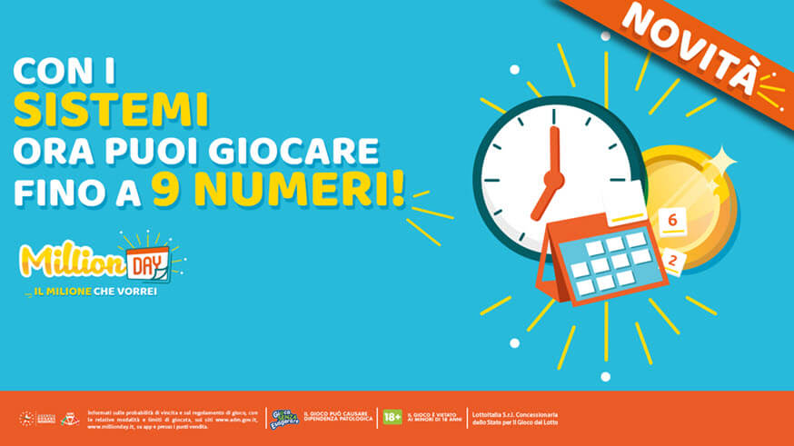 Estrazione Million Day 31 dicembre 2023. La combinazione e i numeri vincenti del 31/12/2023, verifica vincite online e archivio estrazioni.