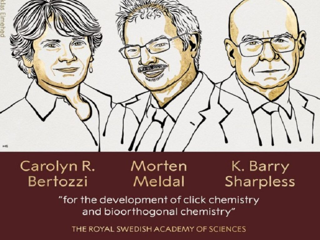 Nobel per la Chimica a Bertozzi, Meldal e Sharpless