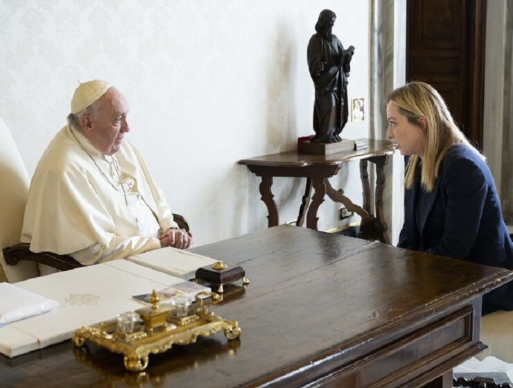 papa francesco meloni