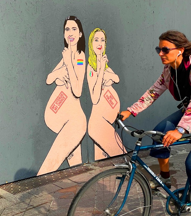 murale schlein meloni