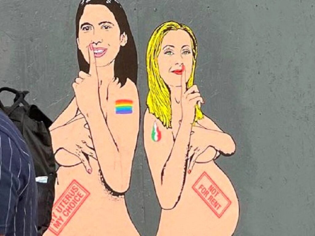 murale schlein meloni