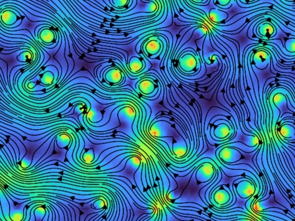 moto turbolento fluido di luce