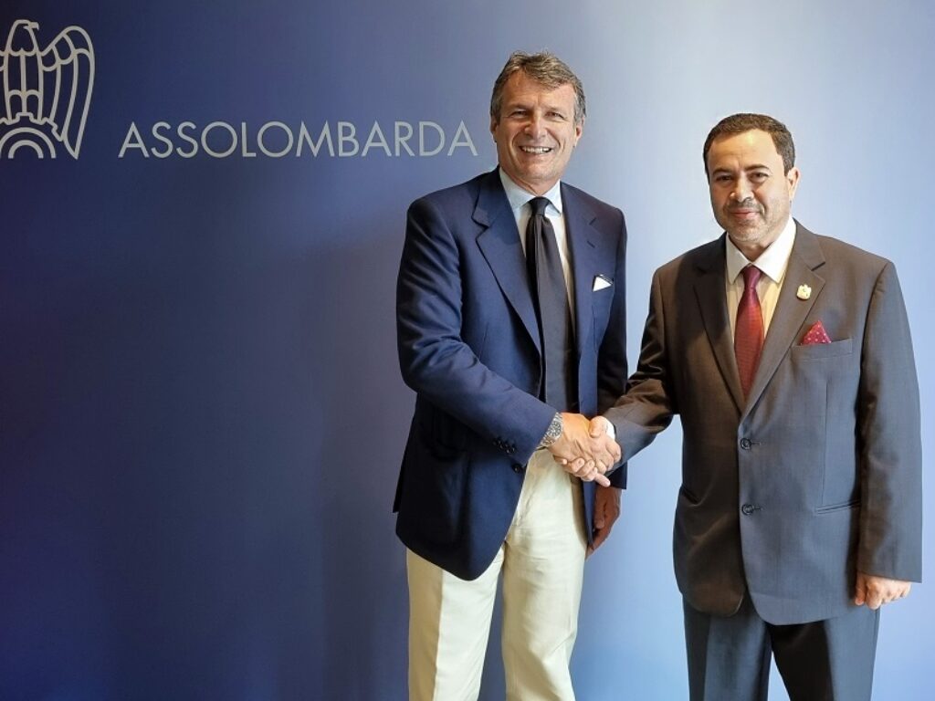 Alessandro Spada, Presidente di Assolombarda, e Abdel Saeed Bin Butti Al Mheiri, Chairman della Sharjah Health Authority