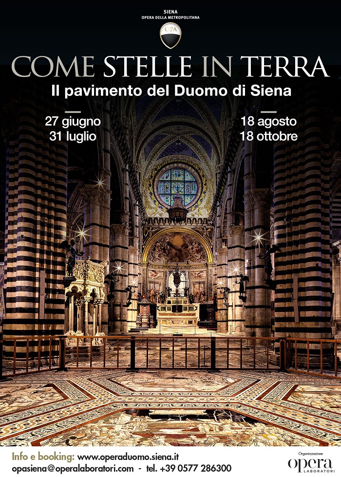 come stelle in terra scopertura pavimento del duomo di siena
