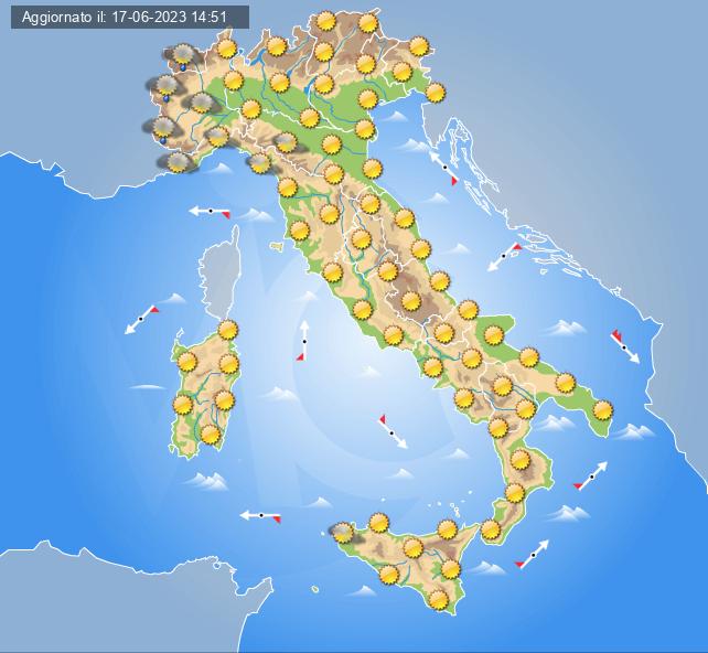 meteo 18 giugno 2023