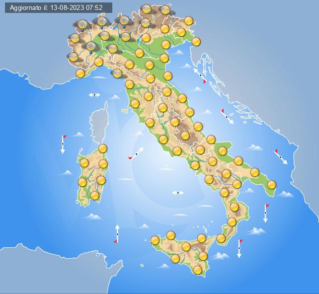 meteo italia 14 agosto 2023