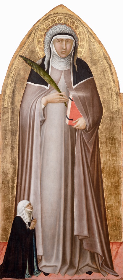Polittico della Beata Umiltà di Pietro Lorenzetti Santa Umiltà e una donatrice