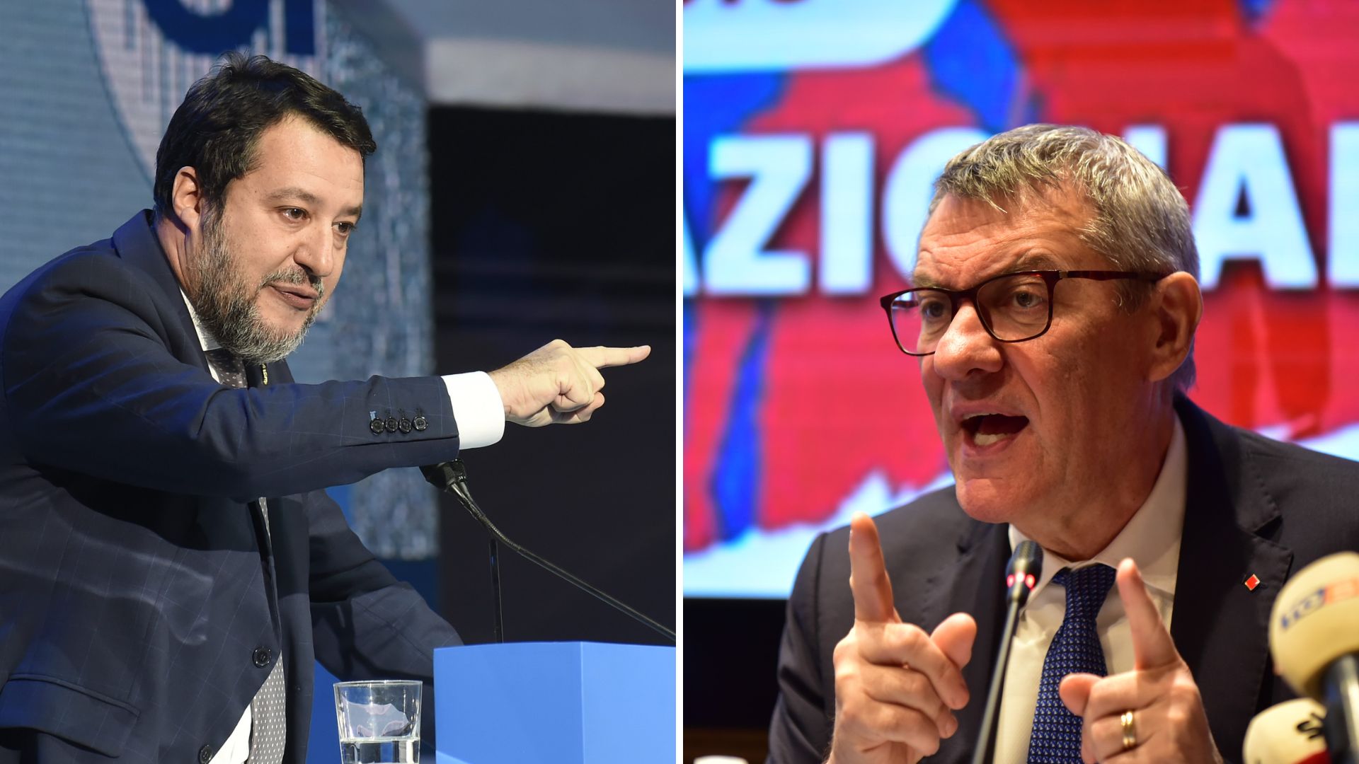 sciopero landini salvini