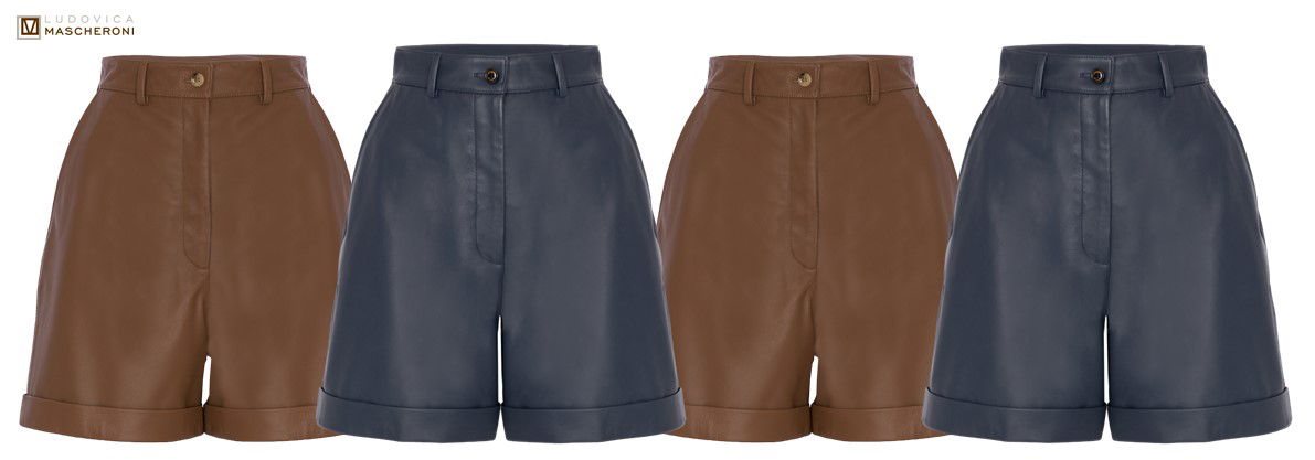 bermuda pelle di nappa ludovica mascheroni
