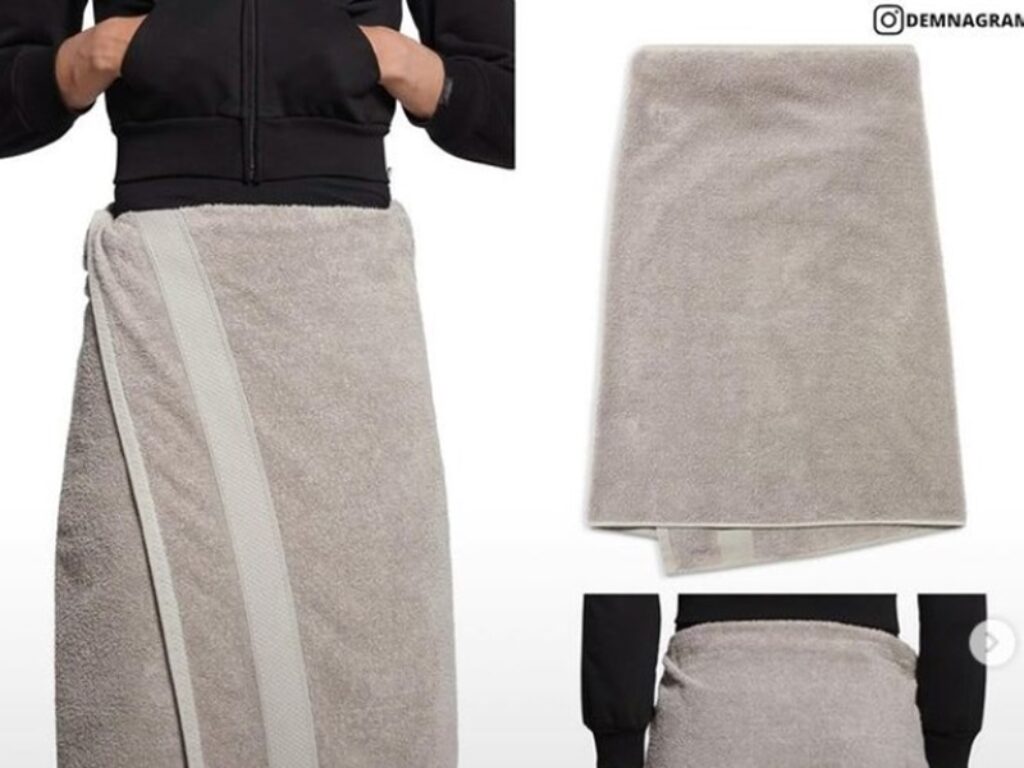 balenciaga gonna asciugamano