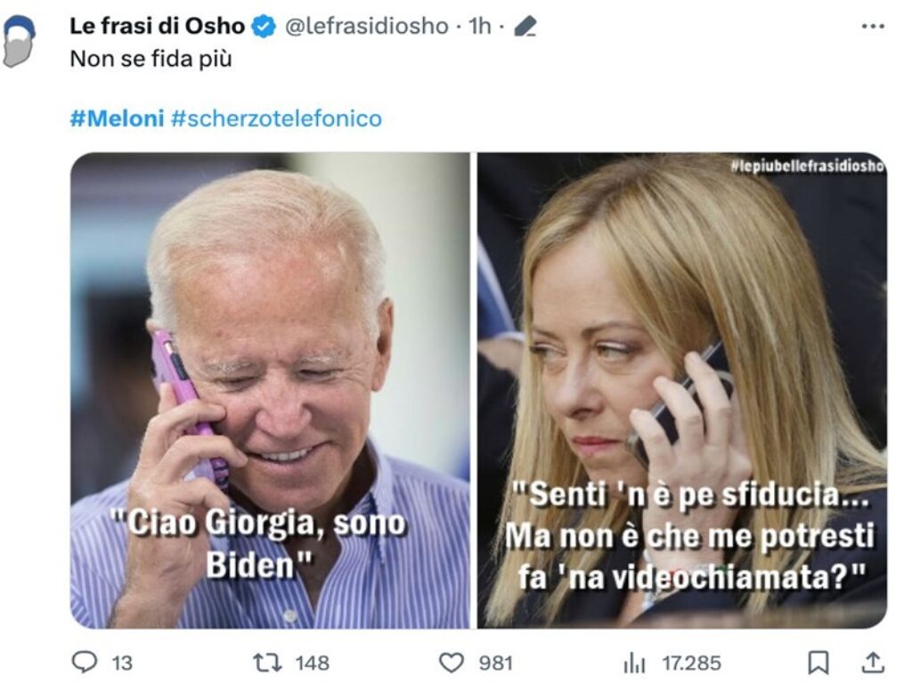 meme meloni osho