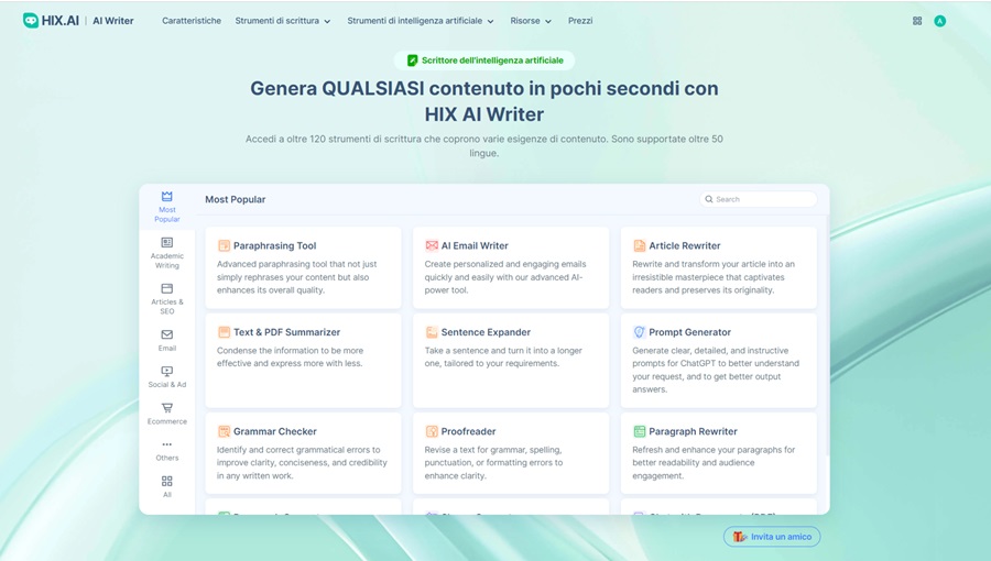 strumenti di scrittura