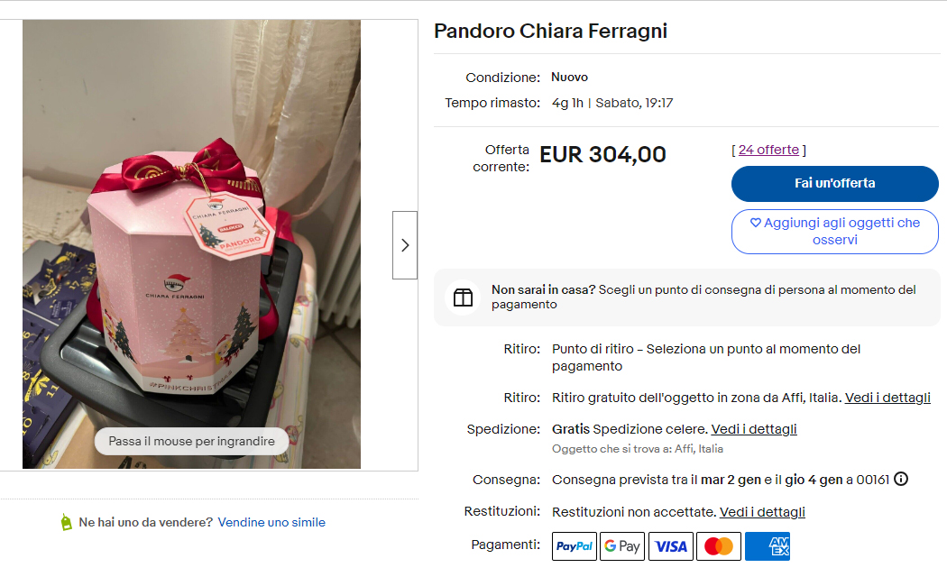 ebay pandoro
