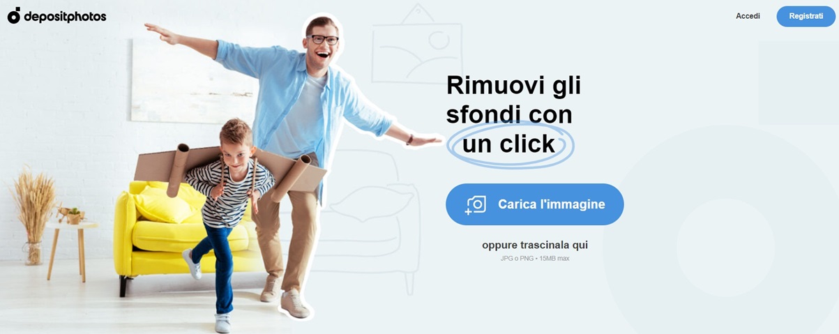 Elimina lo sfondo dalle foto