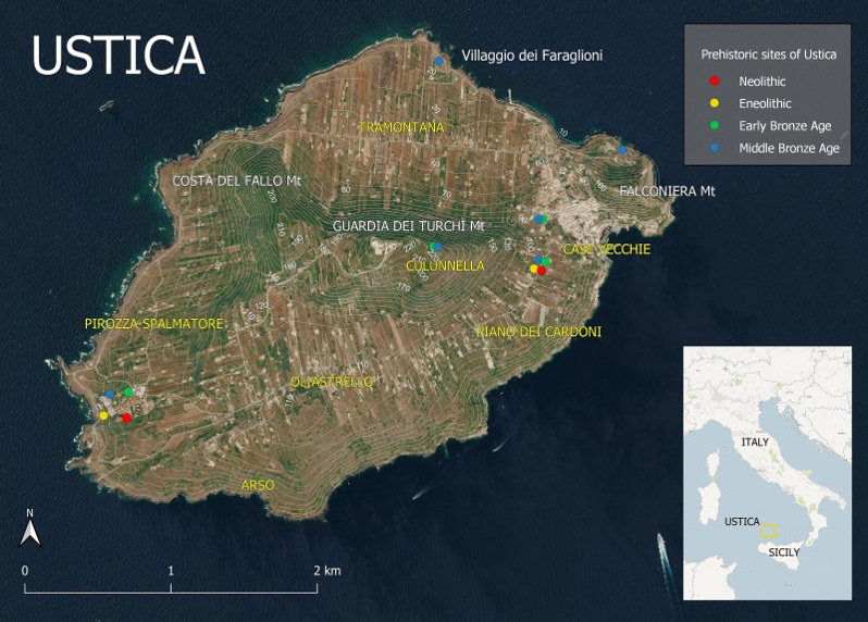 mappa isola di ustica