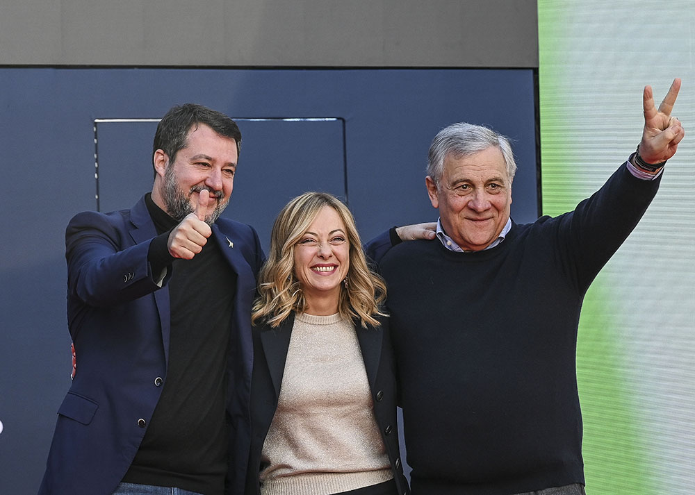 salvini meloni tajani sardegna