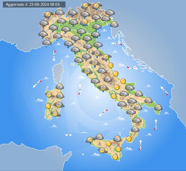 meteo 25 giugno 2024