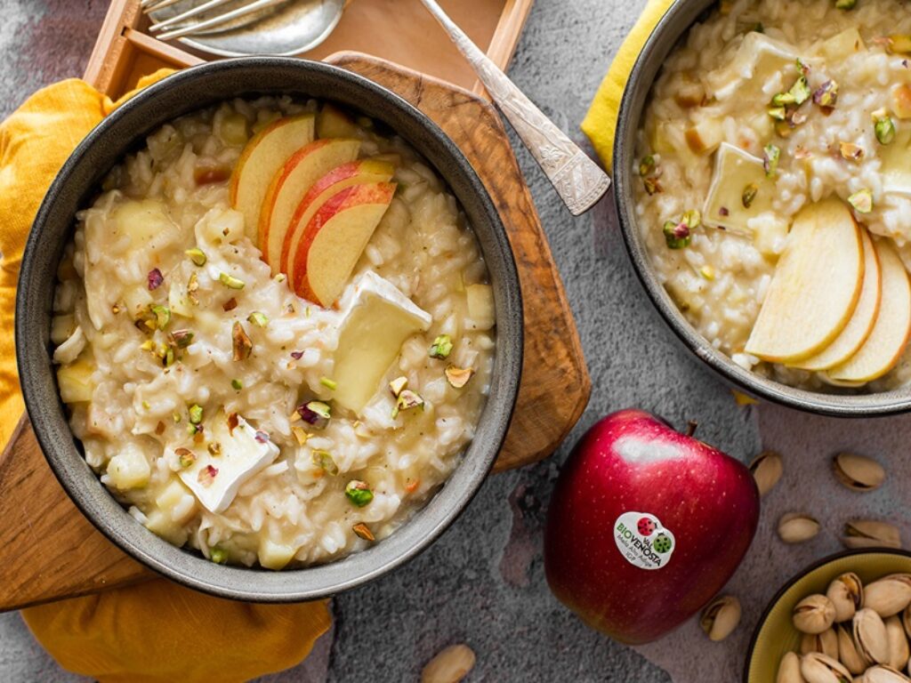 risotto con mele