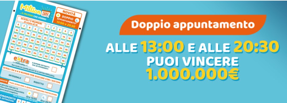 Estrazione Million Day 30 maggio 2025. La combinazione e i numeri vincenti del 30/5/2025, verifica vincite online e archivio estrazioni.