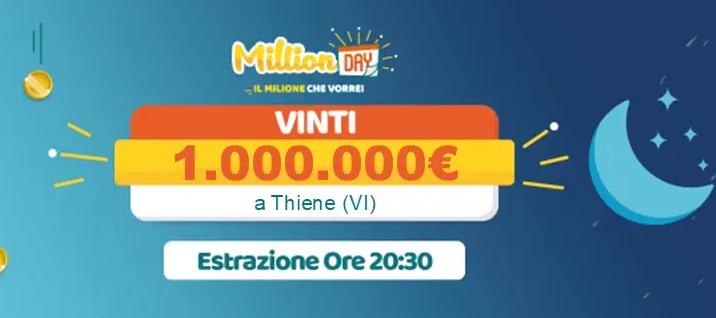 Estrazione Million Day 28 maggio 2025. La combinazione e i numeri vincenti del 28/5/2025, verifica vincite online e archivio estrazioni.