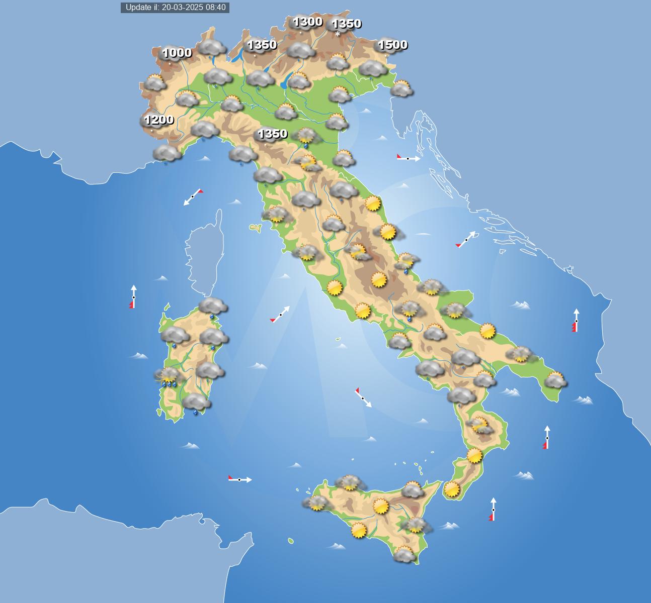 meteo italia 24 marzo 2025