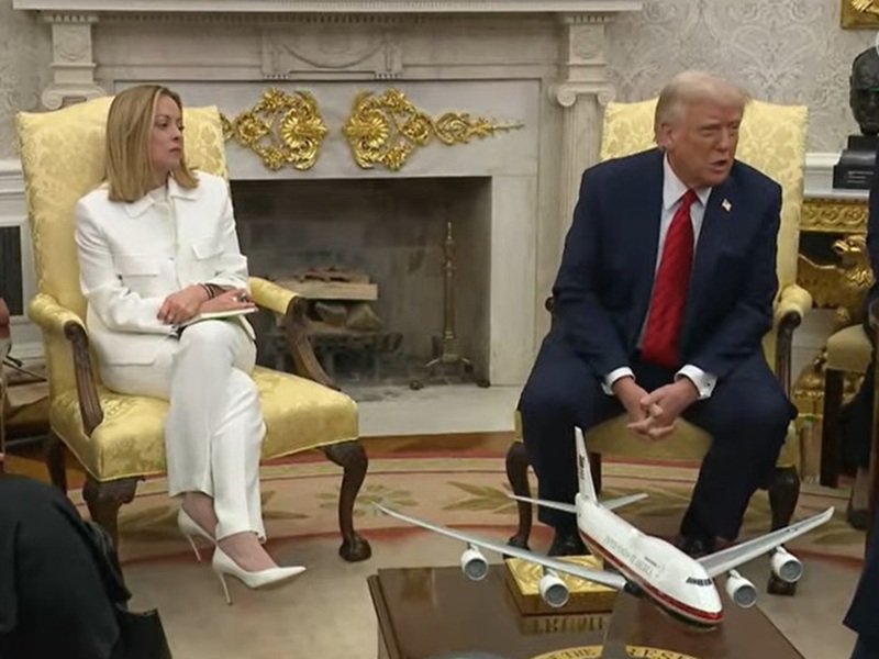 Meloni e trump