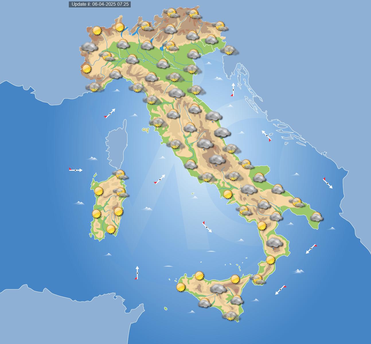 meteo italia 11 aprile 2025