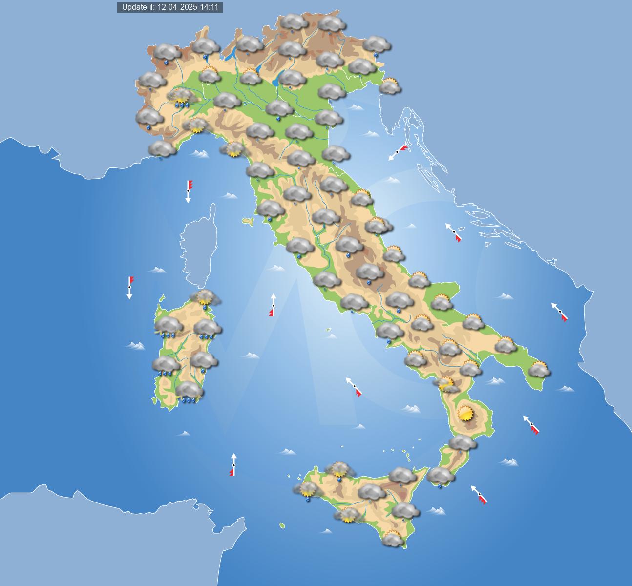meteo italia 17 aprile 2025