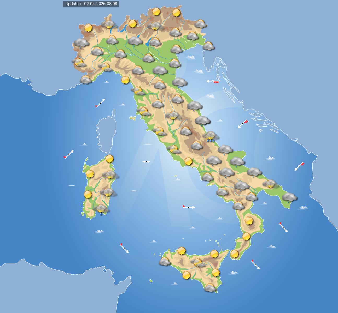 meteo italia 6 aprile 2025