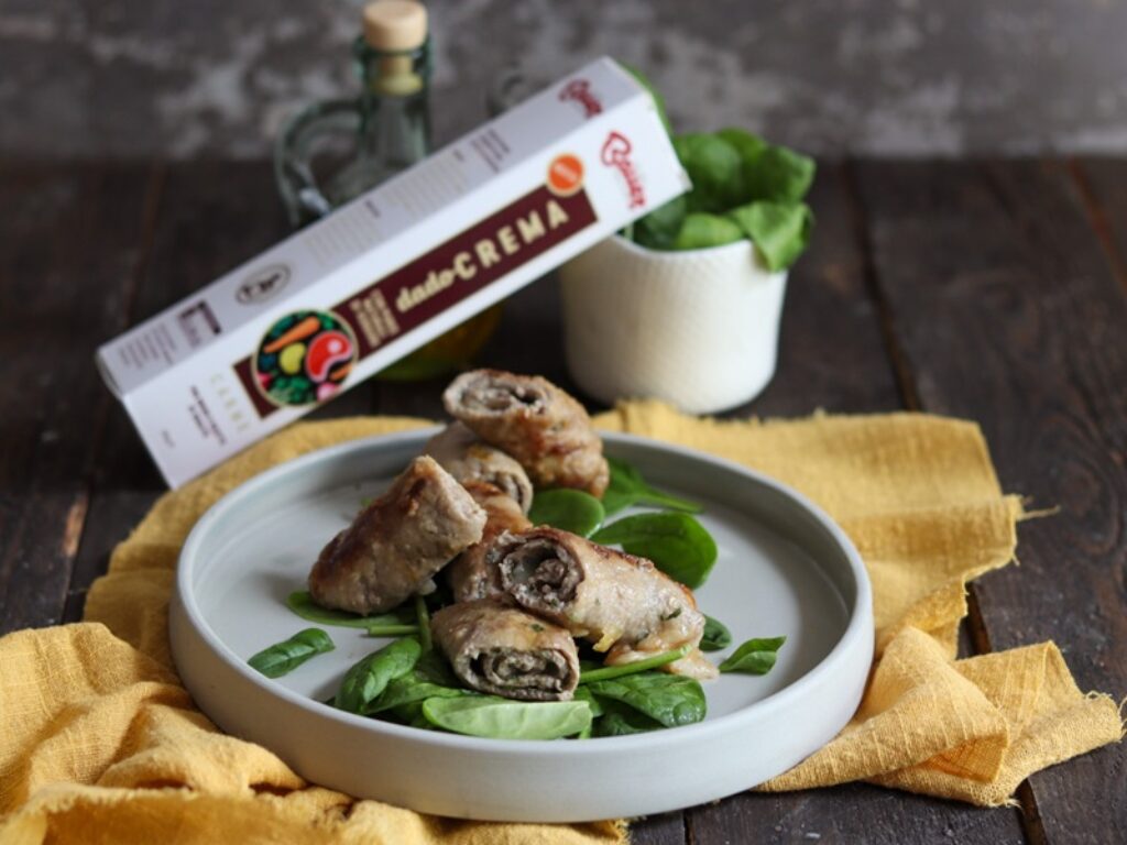 Involtini di scottona con formaggio e aromi
