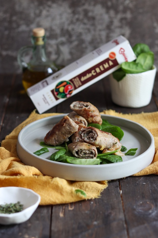 Involtini di scottona con formaggio e aromi