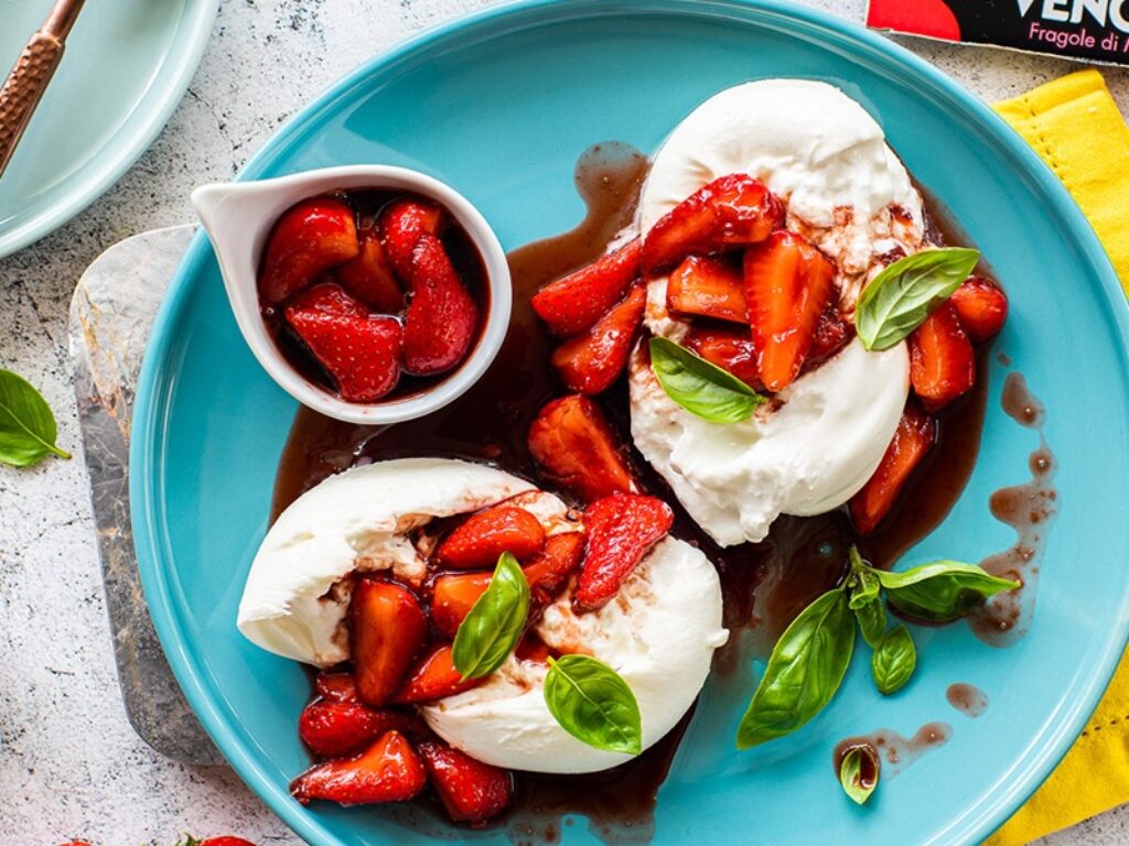 Burrata con Fragole Val Venosta all’aceto balsamico