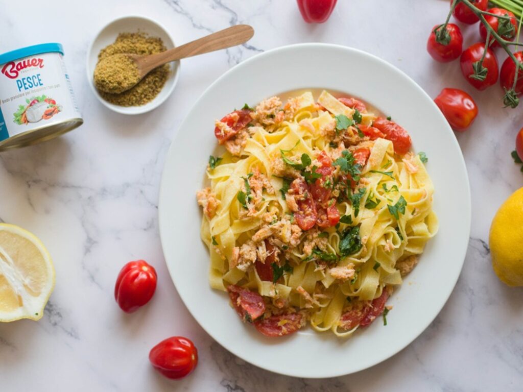tagliatelle al ragù di granchio