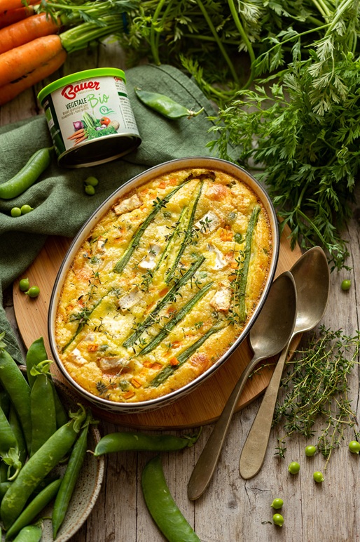 clafoutis con verdure e caprino