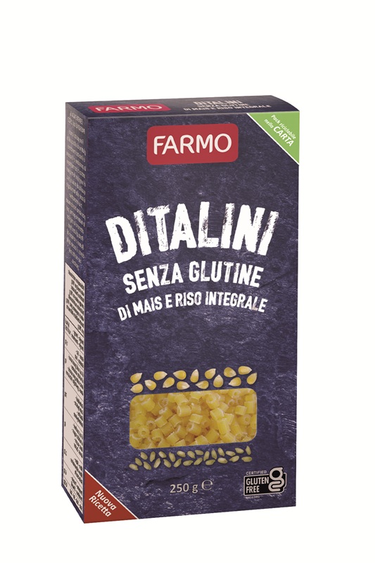 i Ditalini senza glutine di Mais e Riso Integrale con sugo di datterini gialli, zucchine e granella di pistacchi