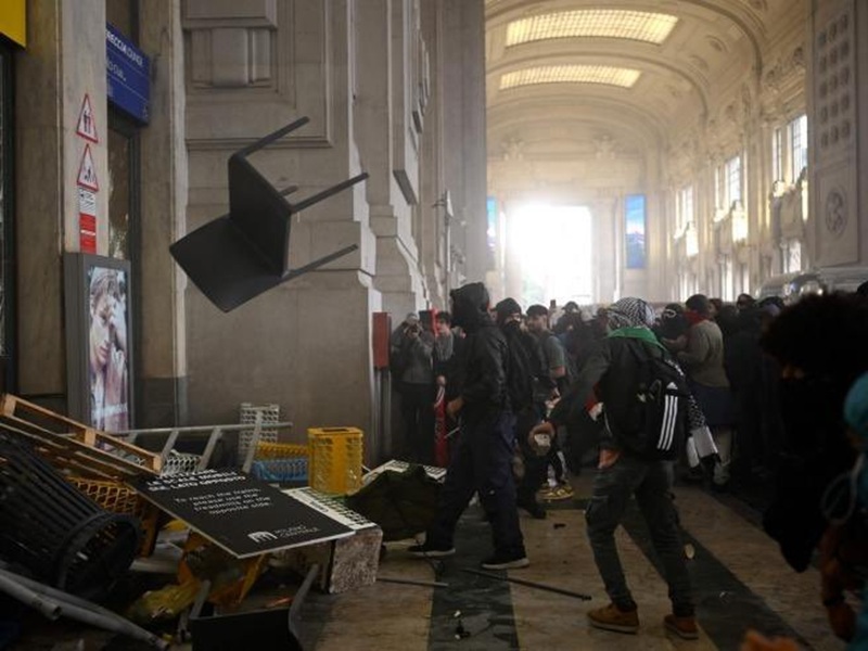 scontri manifestazione palestina milano