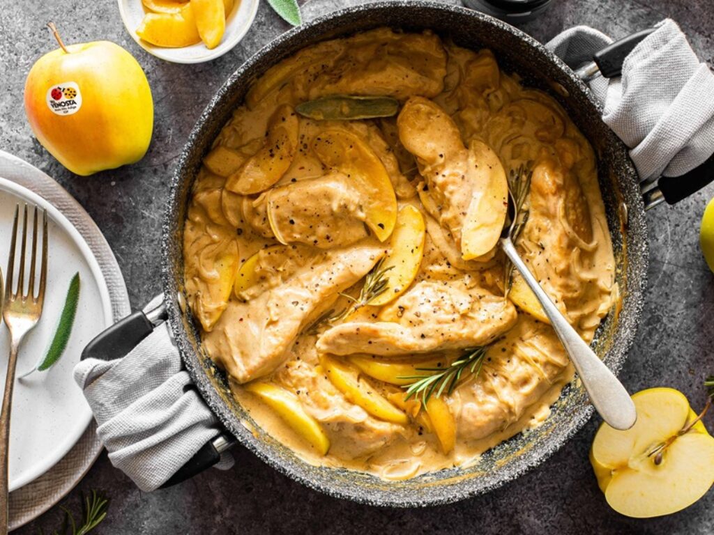 Pollo alle mele Golden Delicious Val Venosta ricetta