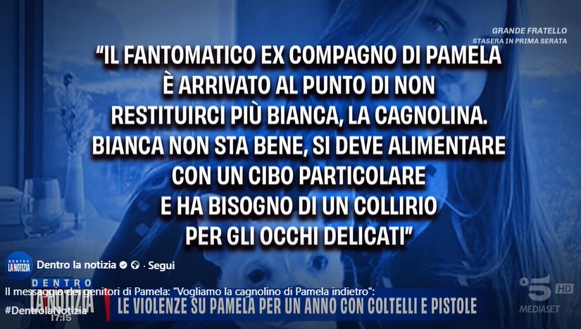 messaggio genitori pamela genini