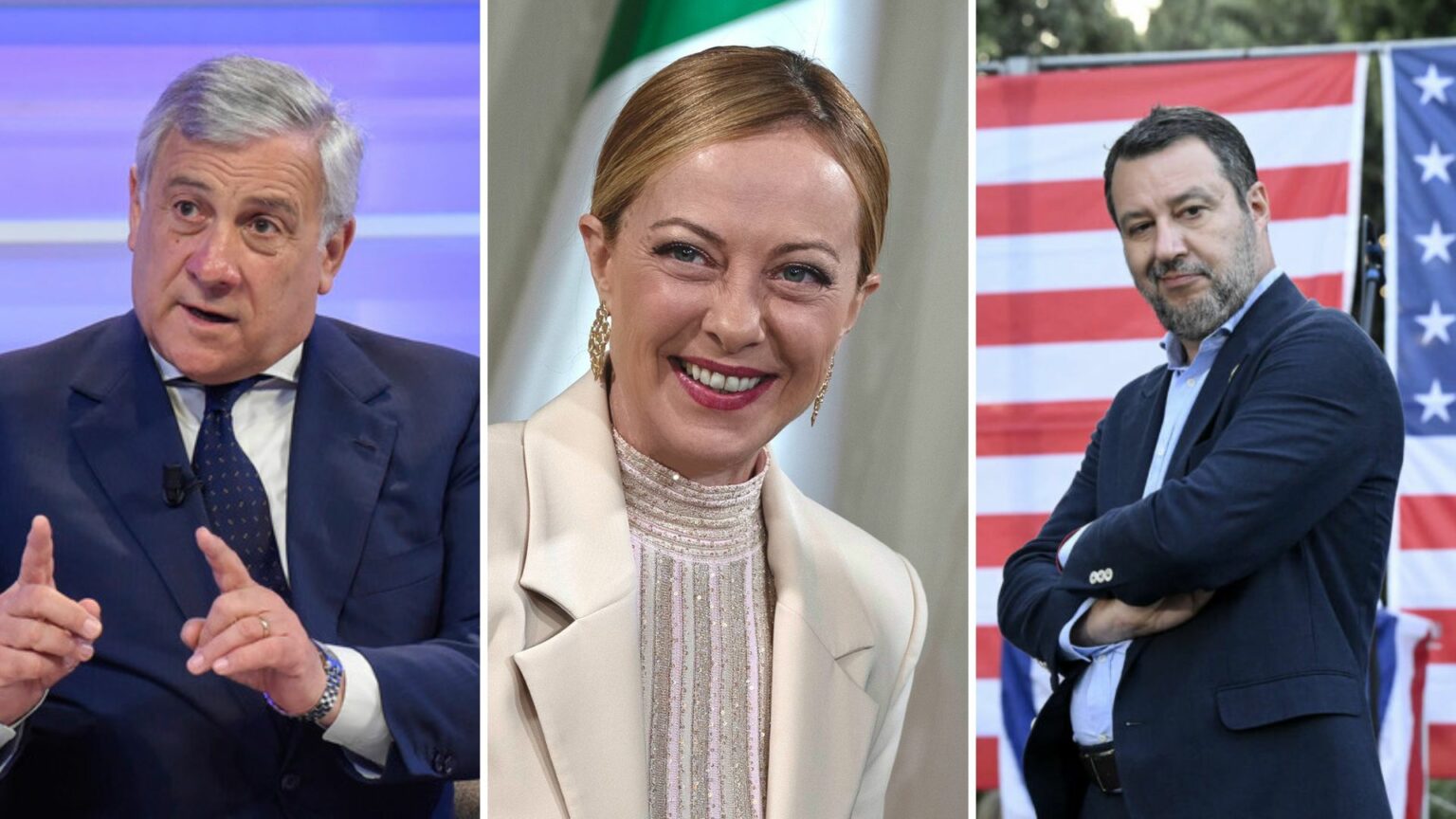 tajani meloni e salvini