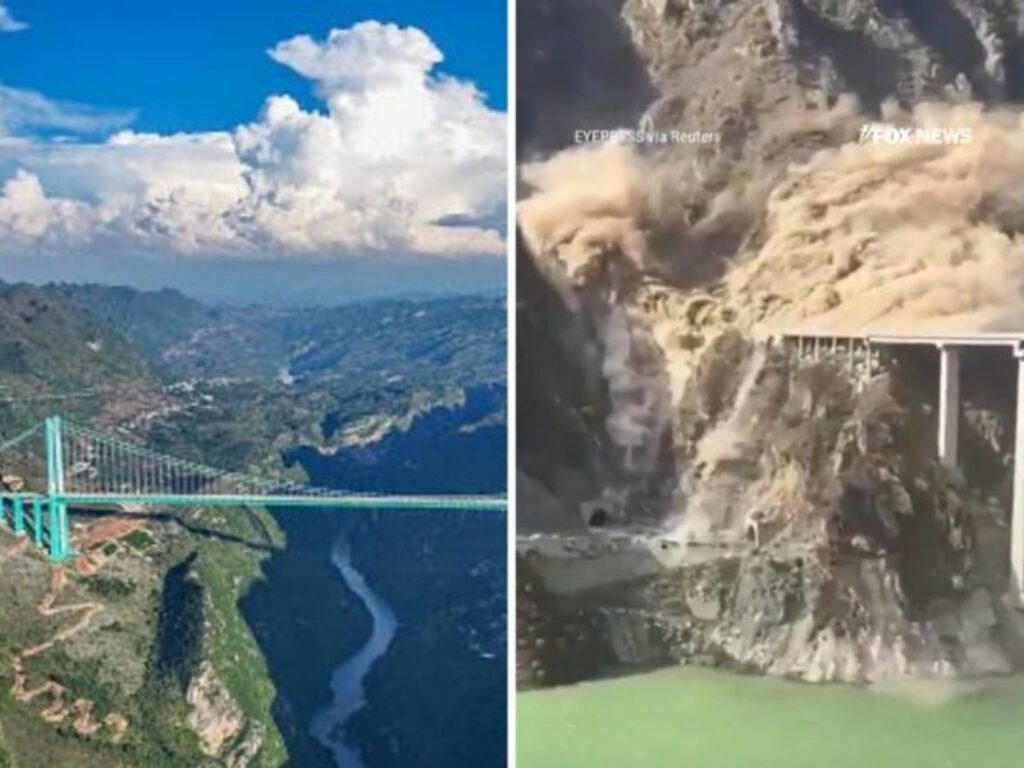 cina crollo ponte sospeso