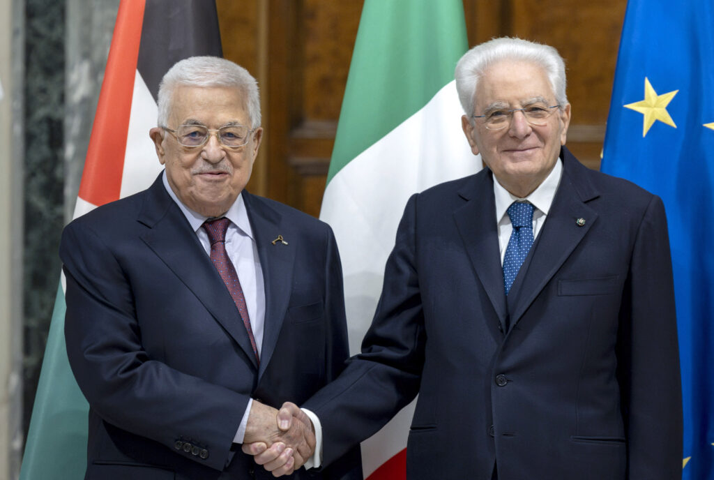 mattarella e abu mazen